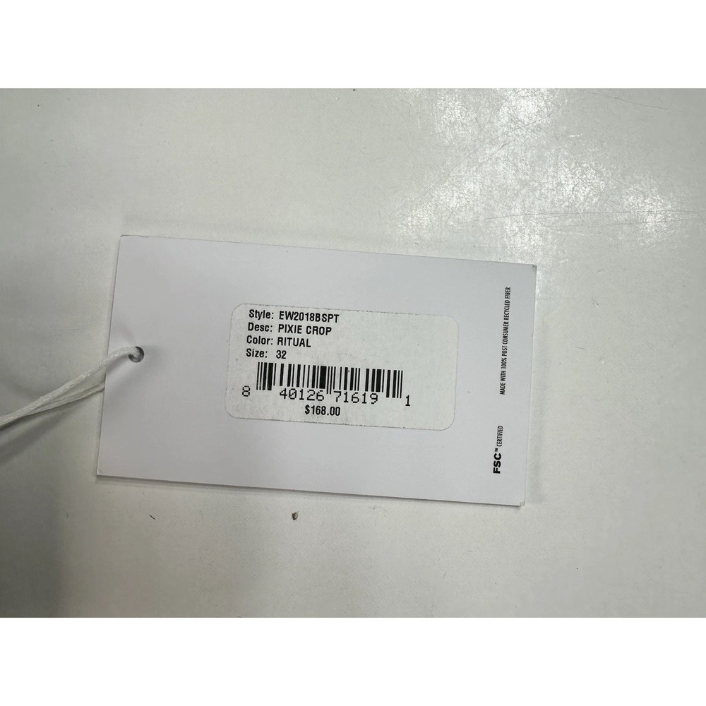 Edwin Pixie Crop 9" Mid‎ Rise Skinny Jeans Ritual Color Size 32 - Picture 14 of 15